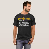 Benjamin Gift Name Personalisiert Geburtsname Defi T-Shirt (Vorne ganz)