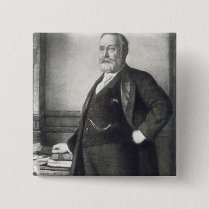 Benjamin Harrison (1833-1901), 23. Präsident von  Button