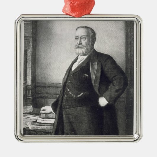 Benjamin Harrison (1833-1901), 23. Präsident von t Silbernes Ornament (Vorne)
