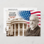 Benjamin Harrison - 23. Präsident der USA Postkarte (Vorne/Hinten)