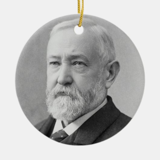 Benjamin Harrison 23. Präsident Keramik Ornament (Vorne)