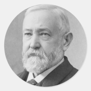 Benjamin Harrison 23 Runder Aufkleber