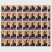 Benjamin Harrison Baseball Card Geschenkpapier (Flach)
