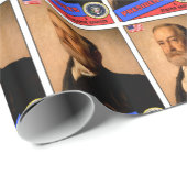 Benjamin Harrison Baseball Card Geschenkpapier (Rolleneckpunkt)