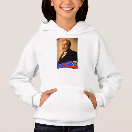 Benjamin Harrison Baseball Card Hoodie (Vorderseite)