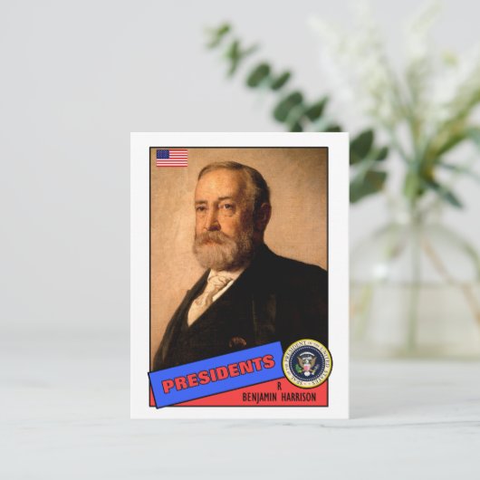 Benjamin Harrison Baseball Card Postkarte (Stehend Vorderseite)