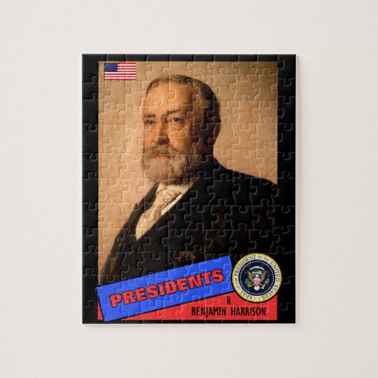 Benjamin Harrison Baseball Card Puzzle (Vertikal)
