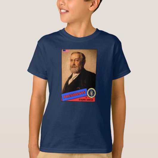 Benjamin Harrison Baseball Card T-Shirt (Vorderseite)