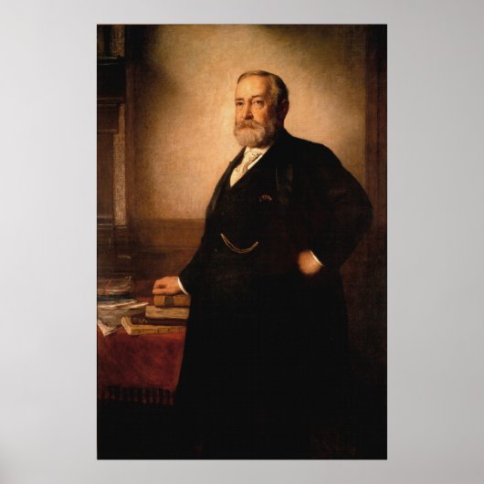 BENJAMIN HARRISON Portrait von Eastman Johnson Poster (Vorne)