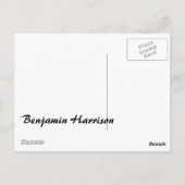 Benjamin Harrison Postkarte (Rückseite)