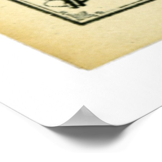 Benjamin Harrison Signed Karo vom 30. Juli 1875 Poster (Ecke)