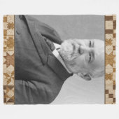 Benjamin Harrison – Vintage-Präsidenten-Quilt Bla Fleecedecke (Vorderseite (Horizontal))