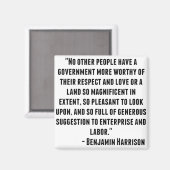 Benjamin Harrison Zitat Magnet (Vorderseite/Rückseite)