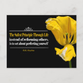 Benjamin Haydon inspirierendes Zitat "Grundsatz" Postkarte (Vorderseite)