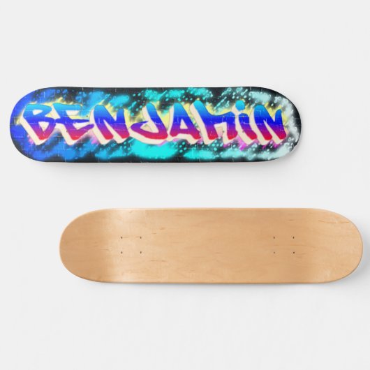 BENJAMIN Maßgeschneidertes Graffiti-Skateboard Skateboard (Horizontal)