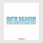 Benjamin Name Aufkleber (Blatt)