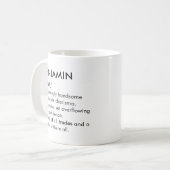 Benjamin Name, Bearbeitbarer Name, Benutzerdefinie Kaffeetasse (Vorderseite Links)