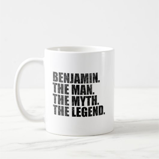Benjamin Name,Benjamin Der Mann Der Mythos Die Leg Kaffeetasse (Links)