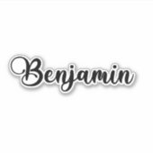 Benjamin Name - Handgeschriebene Kalligrafie Aufkleber (Vorderseite)