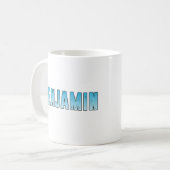 Benjamin Name Kaffeetasse (Vorderseite Links)