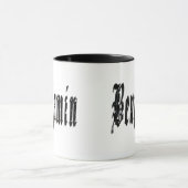 Benjamin, Name, Logo, Black Combo Kaffee Tasse. Tasse (Zentrum)