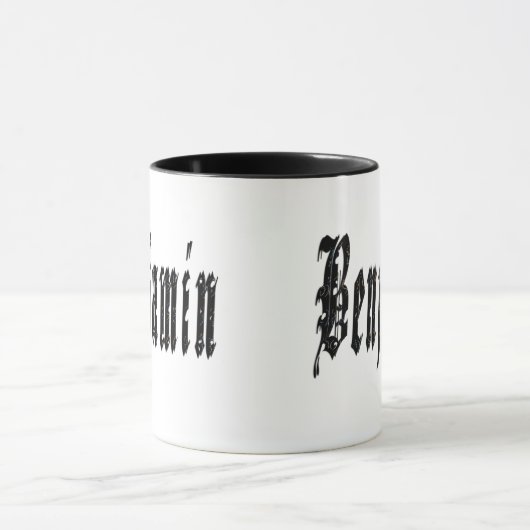 Benjamin, Name, Logo, Black Combo Kaffee Tasse. Tasse (Zentrum)