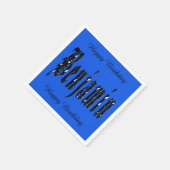 Benjamin, Name Logo, Blue Birthday Party Napkins. Serviette (Ecke)