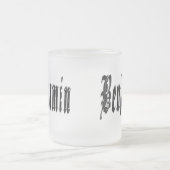 Benjamin, Name, Logo, Mattierte Glass-Bier-Tasse. Mattglastasse (Mittel)