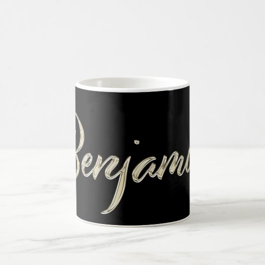 Benjamin Name whitegold Tasse Teetasse Kaffeetasse (Mittel)