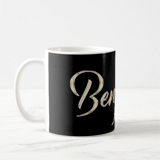 Benjamin Name whitegold Tasse Teetasse Kaffeetasse (Links)