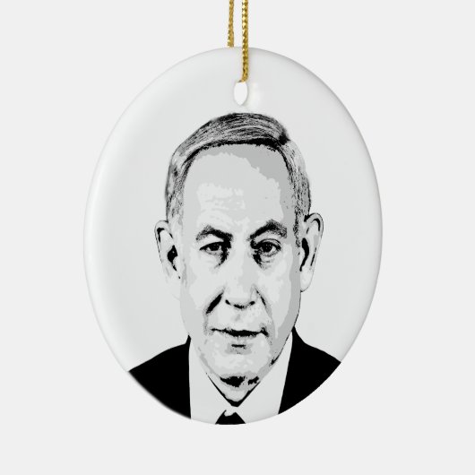 Benjamin Netanyahu Keramik Ornament (Rechts)