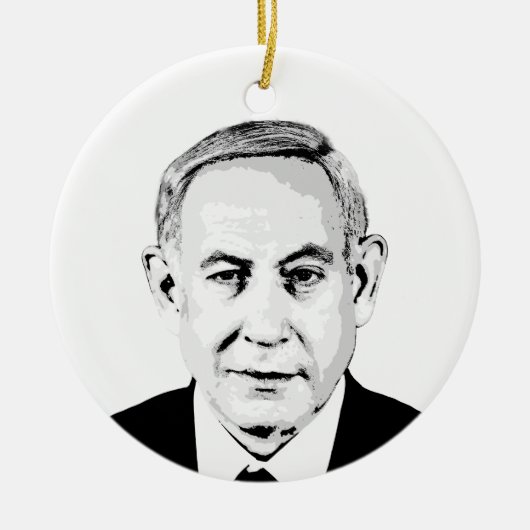 Benjamin Netanyahu Keramik Ornament (Vorne)