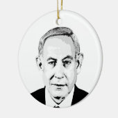 Benjamin Netanyahu Keramik Ornament (Links)
