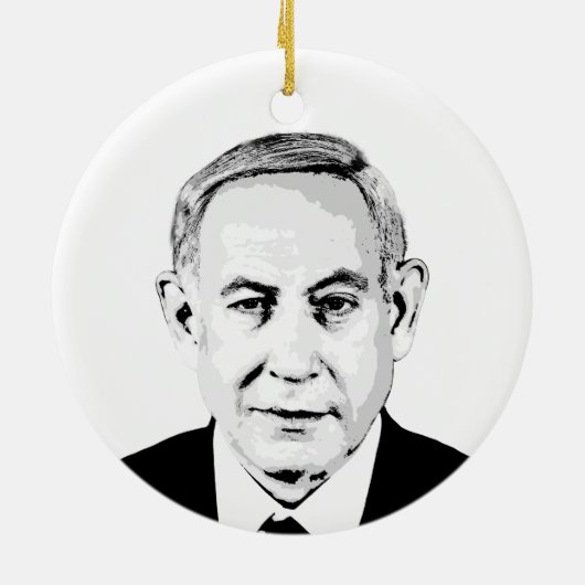 Benjamin Netanyahu Keramik Ornament (Hinten)