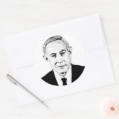 Benjamin Netanyahu Runder Aufkleber (Umschlag)