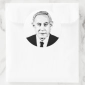 Benjamin Netanyahu Runder Aufkleber (Tasche)