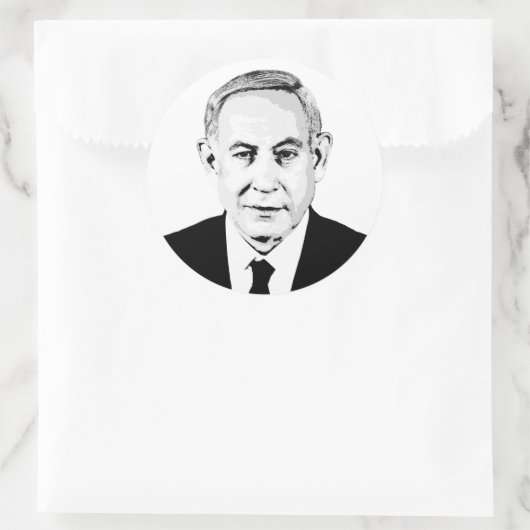 Benjamin Netanyahu Runder Aufkleber (Tasche)