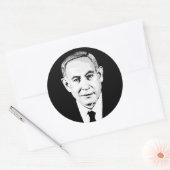 Benjamin Netanyahu Runder Aufkleber (Umschlag)