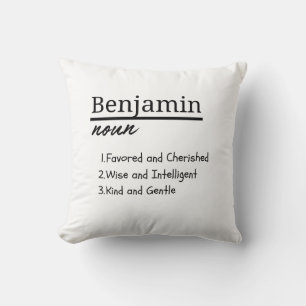 Benjamin, Personalisierter Name für Junge Kissen