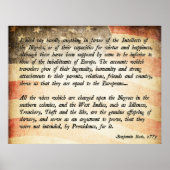 Benjamin Rush Zitat Poster (Vorne)