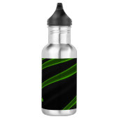 BENJAMIN ~ Schwarz und Fluorgrün Edelstahlflasche (Rechts)