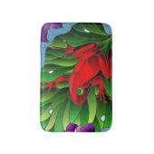 Benjamin The Red Frog Pond Blume Green Lotus Leaf Badematte (Vorderseite Vertikal)