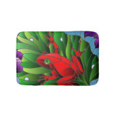 Benjamin The Red Frog Pond Blume Green Lotus Leaf Badematte (Vorderseite)
