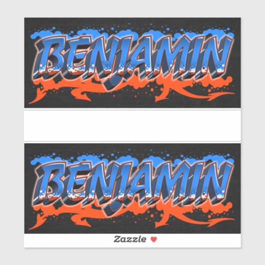 Benjamin Vorname Name Graffiti Aufkleber Sticker (Blatt)
