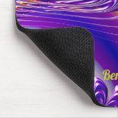 BENJAMIN ~ Zany Green, Blue, Yellow und Lila Mousepad (Ecke)