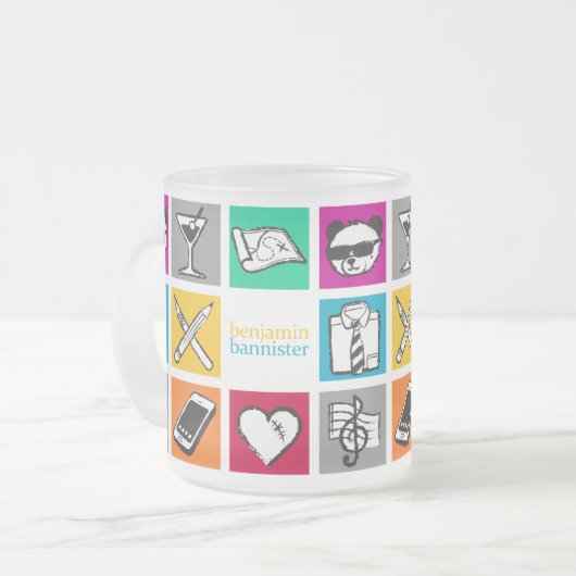 Benjaminbannister "Würfel " Mattglastasse (Vorderseite Links)