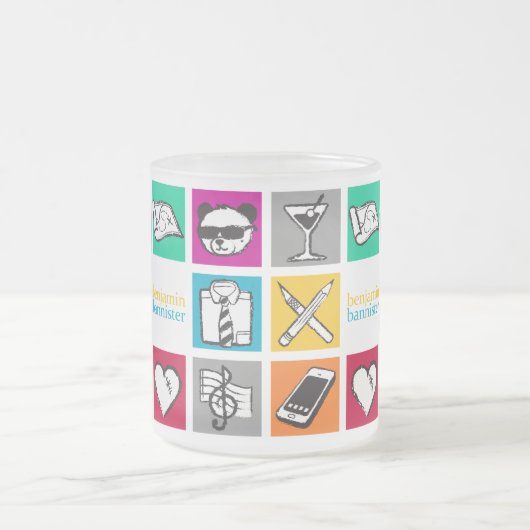 Benjaminbannister "Würfel " Mattglastasse (Mittel)