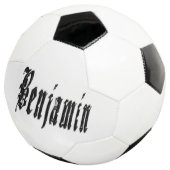 Benjaminname, schwarz, Fußball (Dreiviertel)