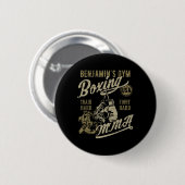 Benjamins Fitnessstudio Boxen Mma Retro Design Für Button (Vorne & Hinten)