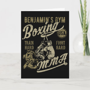 Benjamins Fitnessstudio Boxen Mma Retro-Design Für Karte